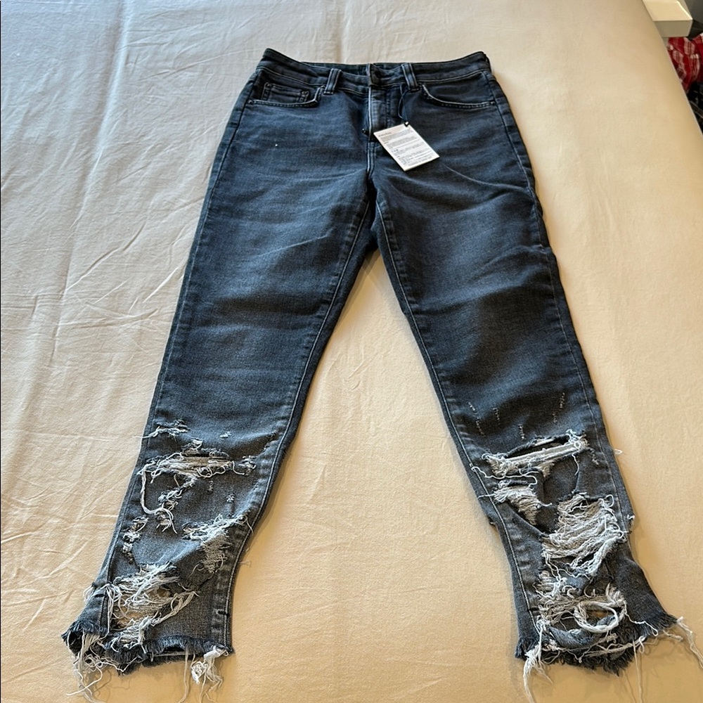 Distressed Black Jeans for Women